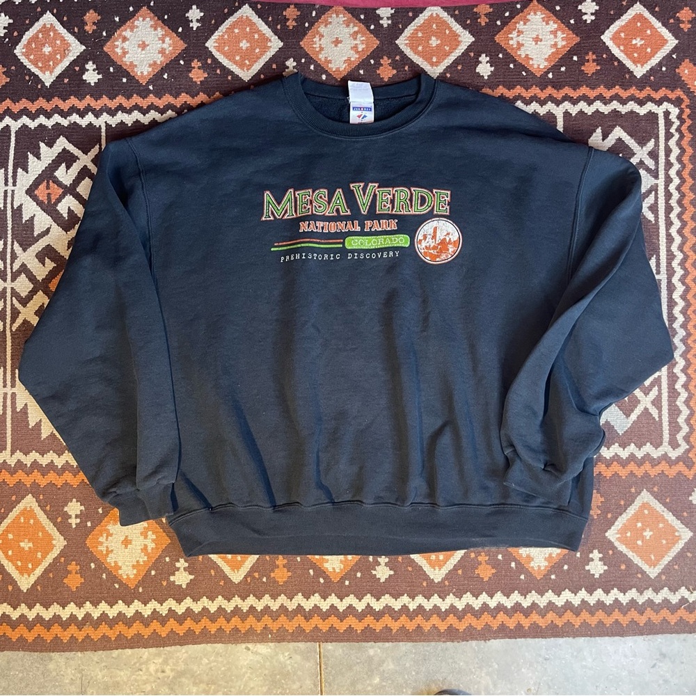 Vintage Mesa Verde National Park Prehistoric Discovery Pullover Sweatshirt XL